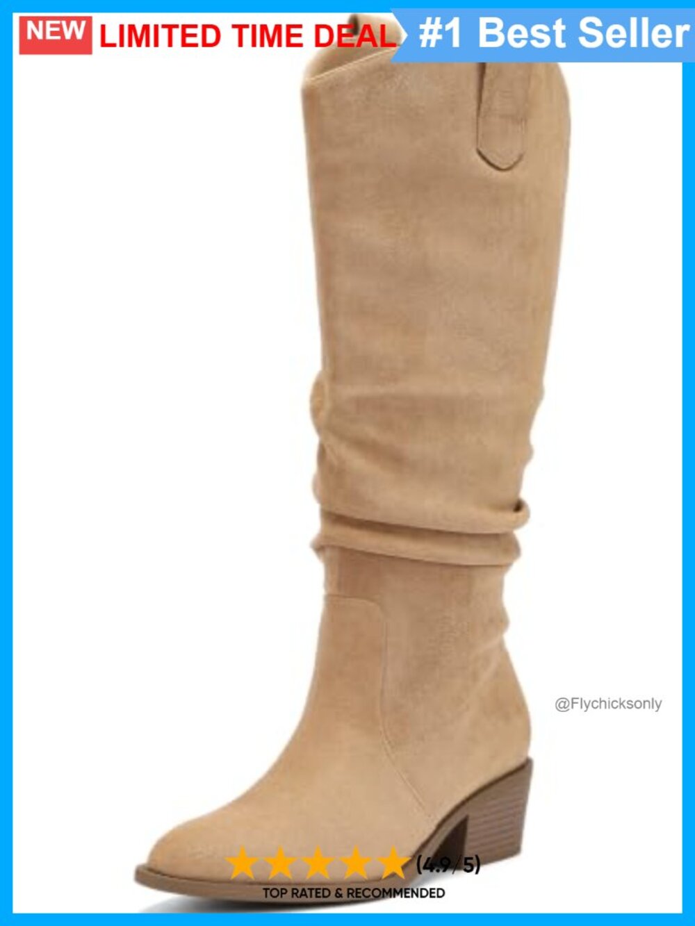 Suede Knee High Boots Slouch Pointed Toe Tall Comfort Heel